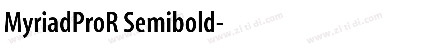 MyriadProR Semibold字体转换